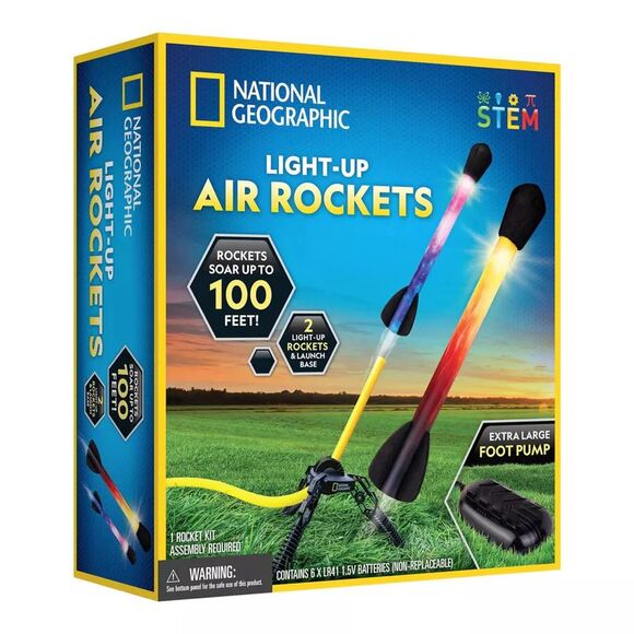 National Geographic Light Up Air Rockets Activity Set - Picture 1 of 4